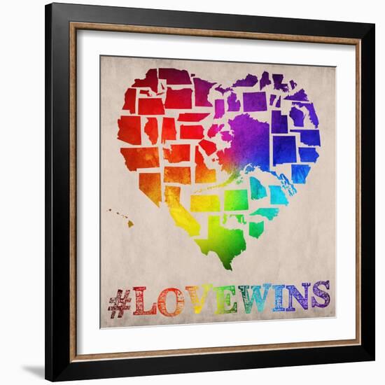 Love Wins Map-Ali Potman-Framed Giclee Print