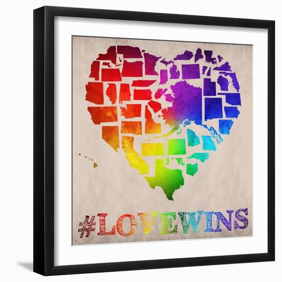 Love Wins Map-Ali Potman-Framed Giclee Print