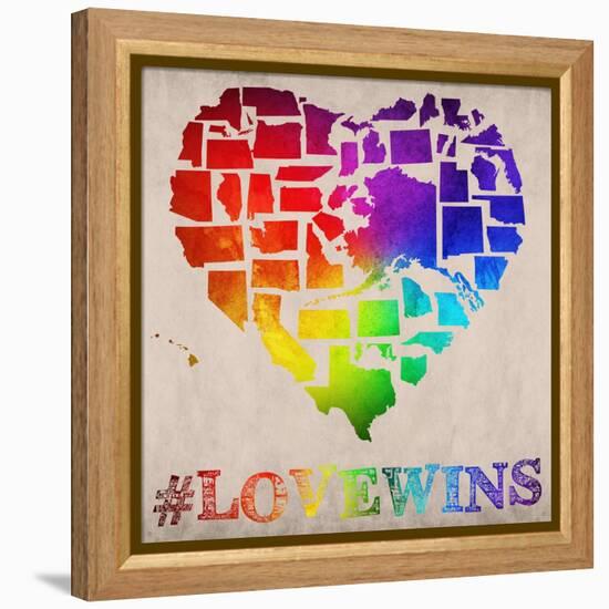 Love Wins Map-Ali Potman-Framed Premier Image Canvas