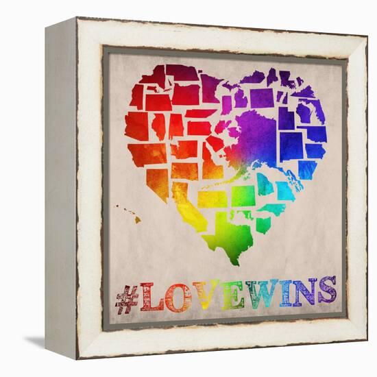 Love Wins Map-Ali Potman-Framed Premier Image Canvas