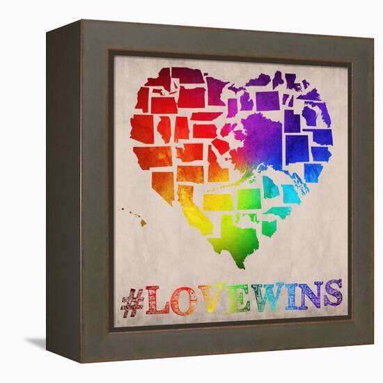 Love Wins Map-Ali Potman-Framed Premier Image Canvas