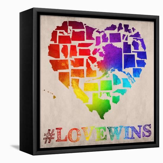 Love Wins Map-Ali Potman-Framed Premier Image Canvas