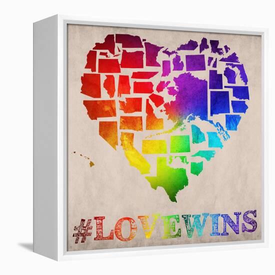 Love Wins Map-Ali Potman-Framed Premier Image Canvas