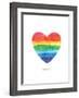 Love Wins Watercolor Rainbow Heart-Brett Wilson-Framed Giclee Print