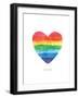 Love Wins Watercolor Rainbow Heart-Brett Wilson-Framed Giclee Print
