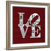 Love Word Art License Plates-Design Turnpike-Framed Giclee Print