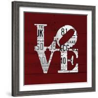 Love Word Art License Plates-Design Turnpike-Framed Giclee Print