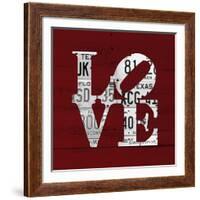 Love Word Art License Plates-Design Turnpike-Framed Giclee Print