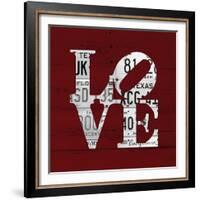 Love Word Art License Plates-Design Turnpike-Framed Giclee Print