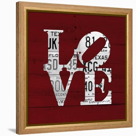 Love Word Art License Plates-Design Turnpike-Framed Premier Image Canvas