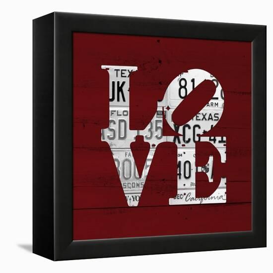Love Word Art License Plates-Design Turnpike-Framed Premier Image Canvas