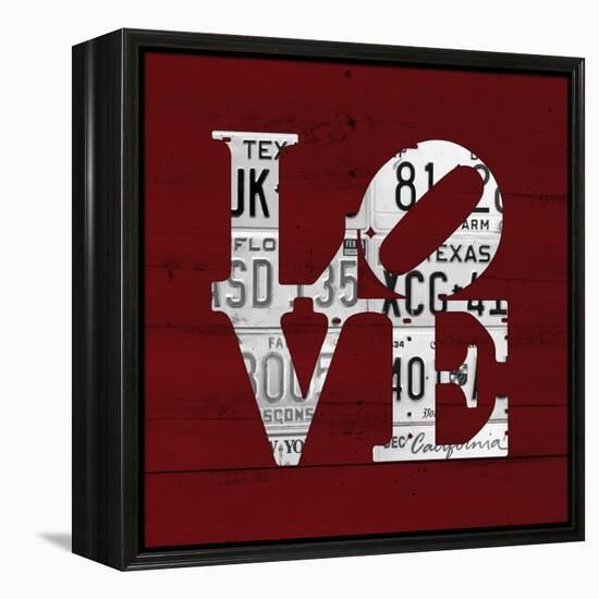 Love Word Art License Plates-Design Turnpike-Framed Premier Image Canvas