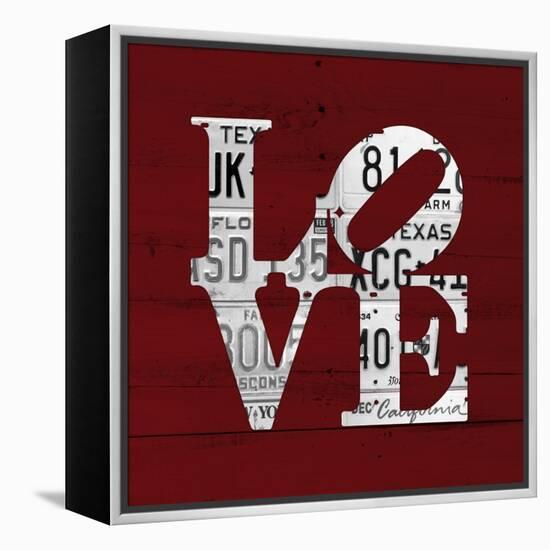 Love Word Art License Plates-Design Turnpike-Framed Premier Image Canvas