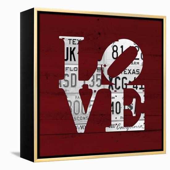 Love Word Art License Plates-Design Turnpike-Framed Premier Image Canvas