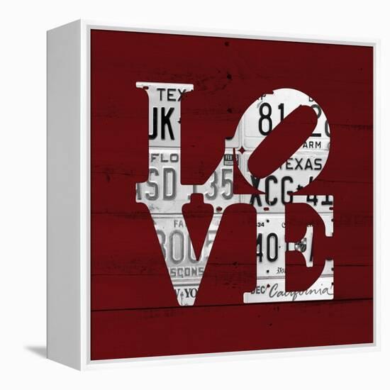 Love Word Art License Plates-Design Turnpike-Framed Premier Image Canvas