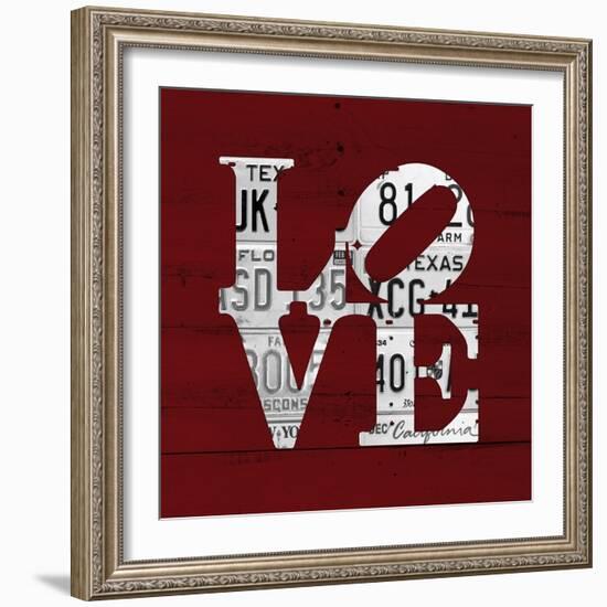 Love Word Art License Plates-Design Turnpike-Framed Premium Giclee Print