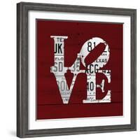 Love Word Art License Plates-Design Turnpike-Framed Giclee Print