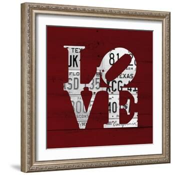 Love Word Art License Plates-Design Turnpike-Framed Giclee Print