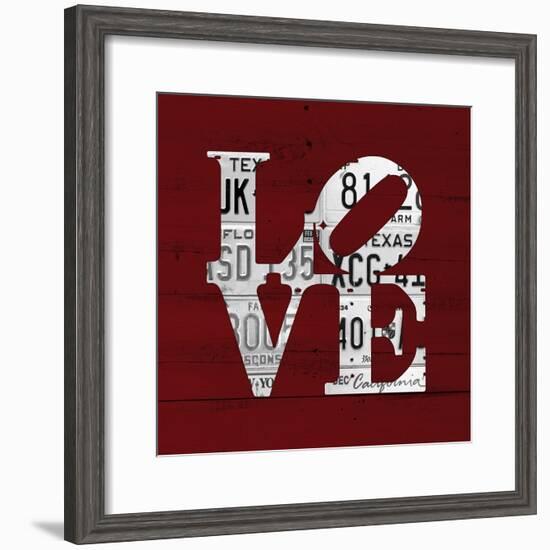 Love Word Art License Plates-Design Turnpike-Framed Giclee Print