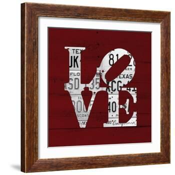Love Word Art License Plates-Design Turnpike-Framed Giclee Print