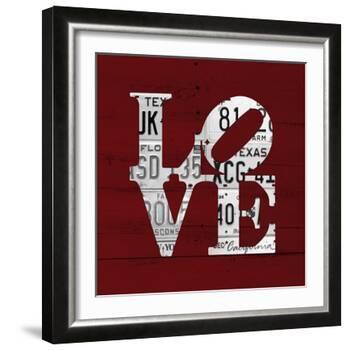 Love Word Art License Plates-Design Turnpike-Framed Giclee Print