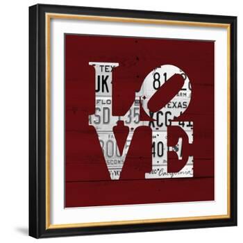 Love Word Art License Plates-Design Turnpike-Framed Giclee Print