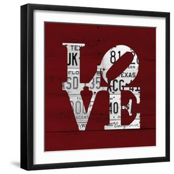Love Word Art License Plates-Design Turnpike-Framed Giclee Print