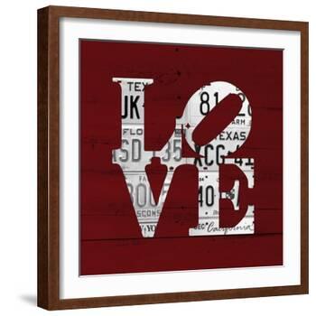 Love Word Art License Plates-Design Turnpike-Framed Giclee Print