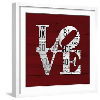 Love Word Art License Plates-Design Turnpike-Framed Giclee Print