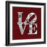 Love Word Art License Plates-Design Turnpike-Framed Giclee Print
