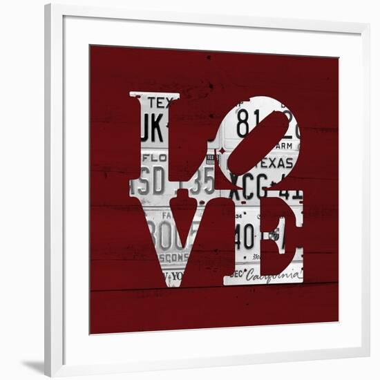 Love Word Art License Plates-Design Turnpike-Framed Giclee Print