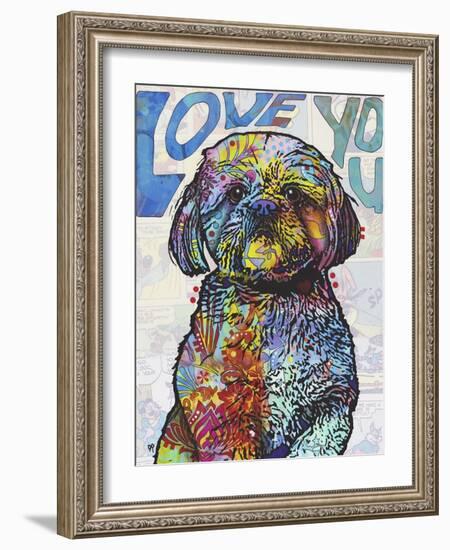 Love You Shih Tzu-Dean Russo-Framed Giclee Print