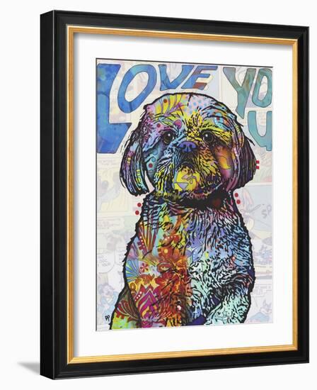 Love You Shih Tzu-Dean Russo-Framed Giclee Print