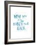 Love You To Moon Back Watercolor Blue-Amy Brinkman-Framed Art Print