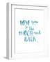 Love You To Moon Back Watercolor Blue-Amy Brinkman-Framed Art Print