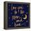 Love You to the Moon and Back Blue-Sd Graphics Studio-Framed Stretched Canvas