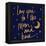 Love You to the Moon and Back Blue-Sd Graphics Studio-Framed Stretched Canvas