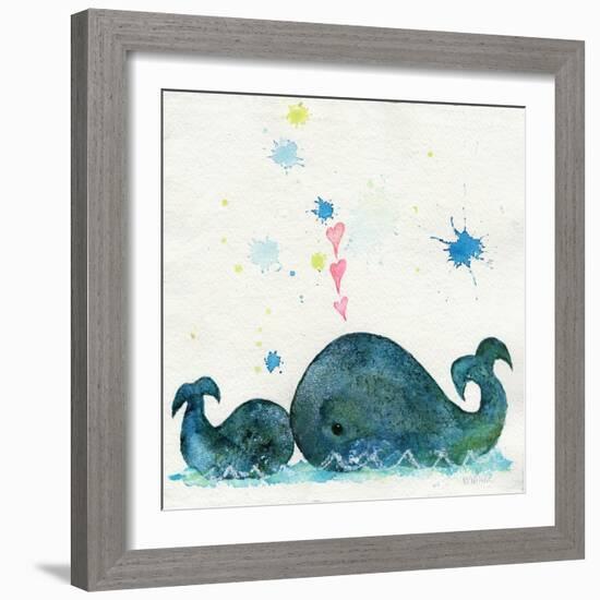 Love You Whales-Wyanne-Framed Giclee Print