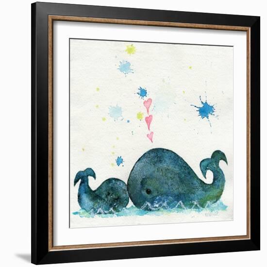 Love You Whales-Wyanne-Framed Giclee Print