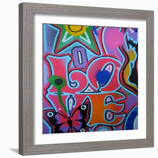 Love-Abstract Graffiti-Framed Giclee Print