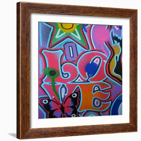 Love-Abstract Graffiti-Framed Giclee Print