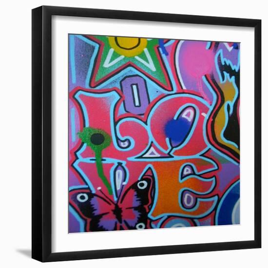 Love-Abstract Graffiti-Framed Giclee Print