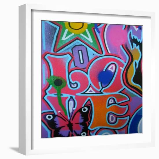 Love-Abstract Graffiti-Framed Giclee Print