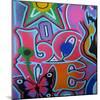 Love-Abstract Graffiti-Mounted Giclee Print