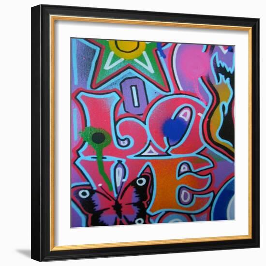 Love-Abstract Graffiti-Framed Giclee Print