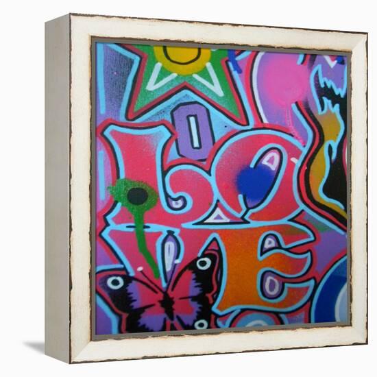 Love-Abstract Graffiti-Framed Premier Image Canvas