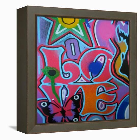 Love-Abstract Graffiti-Framed Premier Image Canvas