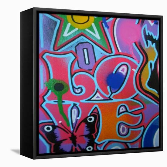 Love-Abstract Graffiti-Framed Premier Image Canvas