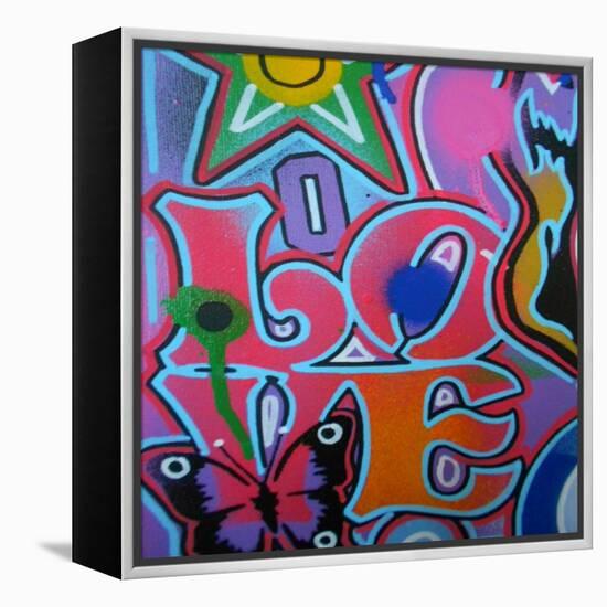 Love-Abstract Graffiti-Framed Premier Image Canvas