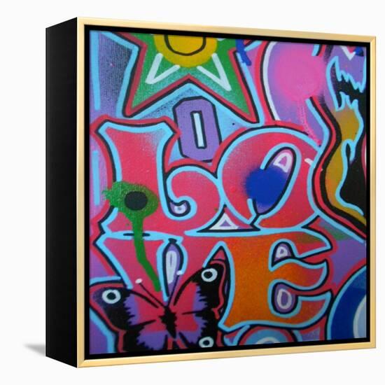 Love-Abstract Graffiti-Framed Premier Image Canvas